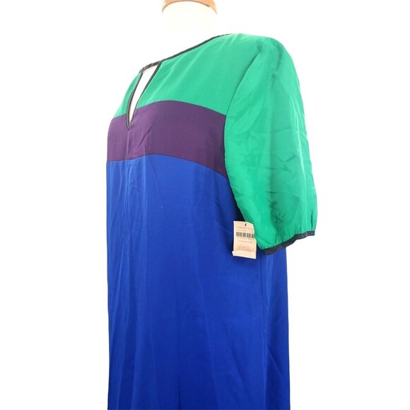 Coldwater Creek 14 Dress Color Block Shift Lightweight Short Sleeve Deadstock - Picture 3 of 10